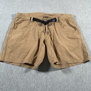 Kavu Shorts Mens 2XL‎ Brown Belted Pockets Outdoor Hiking Cotton
